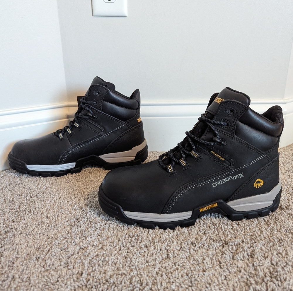 Wolverine NWT Tarmac 6" Composite Toe Waterproof Work Boots sz 8 EW